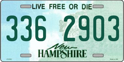 NH license plate 3362903