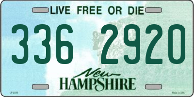 NH license plate 3362920