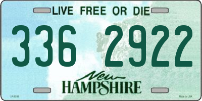 NH license plate 3362922