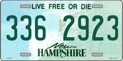 NH license plate 3362923