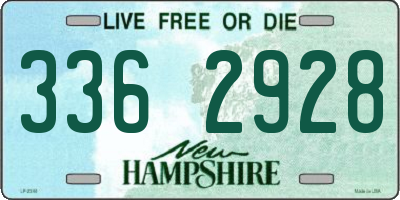 NH license plate 3362928