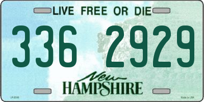 NH license plate 3362929