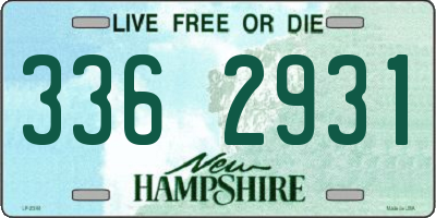 NH license plate 3362931