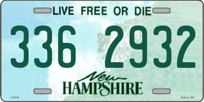 NH license plate 3362932