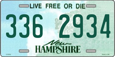 NH license plate 3362934