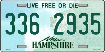 NH license plate 3362935
