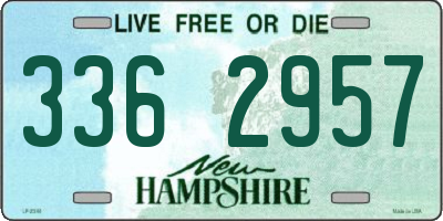 NH license plate 3362957