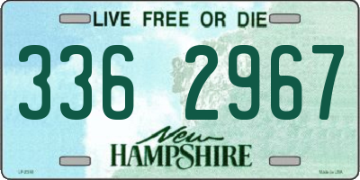 NH license plate 3362967