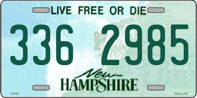 NH license plate 3362985