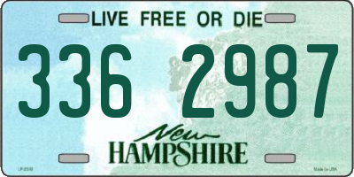 NH license plate 3362987