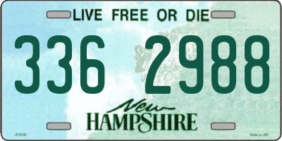 NH license plate 3362988