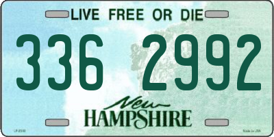 NH license plate 3362992