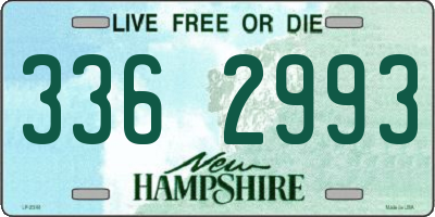 NH license plate 3362993