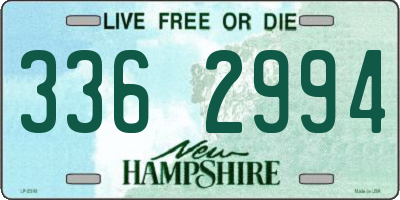 NH license plate 3362994