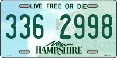 NH license plate 3362998