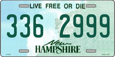 NH license plate 3362999