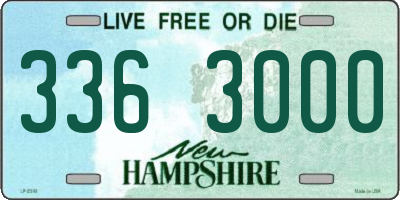 NH license plate 3363000