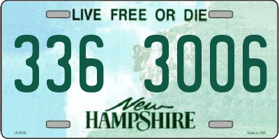 NH license plate 3363006