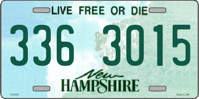 NH license plate 3363015