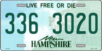 NH license plate 3363020