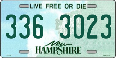 NH license plate 3363023
