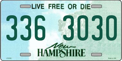 NH license plate 3363030