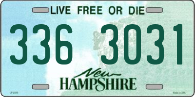 NH license plate 3363031