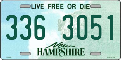 NH license plate 3363051