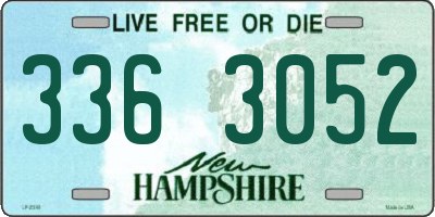 NH license plate 3363052