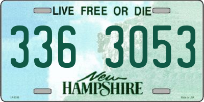 NH license plate 3363053