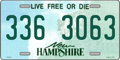 NH license plate 3363063