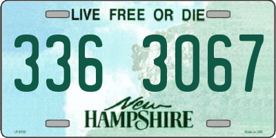 NH license plate 3363067