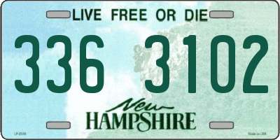 NH license plate 3363102