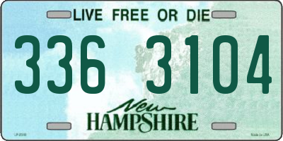 NH license plate 3363104