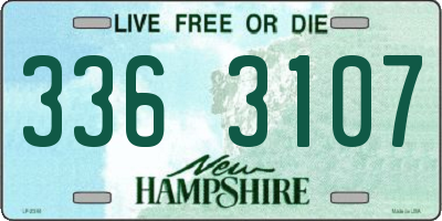 NH license plate 3363107