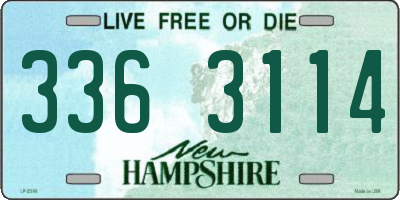 NH license plate 3363114