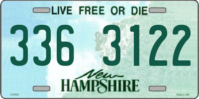 NH license plate 3363122