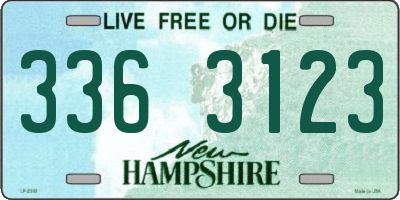 NH license plate 3363123