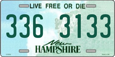 NH license plate 3363133