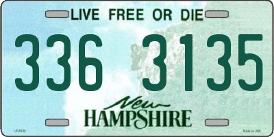NH license plate 3363135