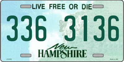 NH license plate 3363136