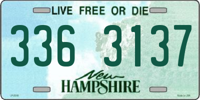 NH license plate 3363137