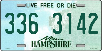 NH license plate 3363142