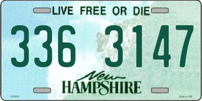 NH license plate 3363147