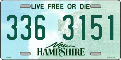NH license plate 3363151