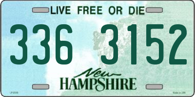 NH license plate 3363152