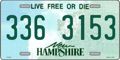 NH license plate 3363153