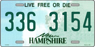 NH license plate 3363154