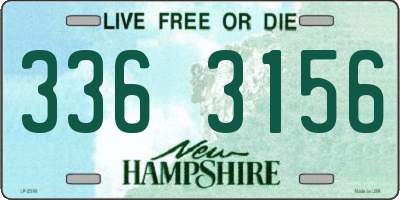 NH license plate 3363156