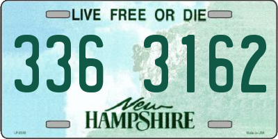 NH license plate 3363162